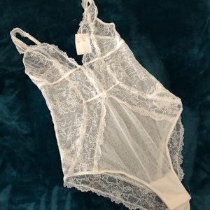 White lace teddy lingerie